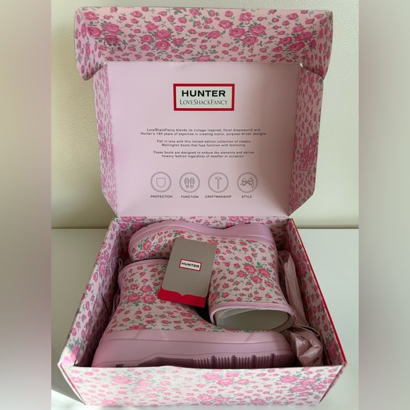 Hunter x LoveShackFancy Pink Floral Rain Boots - Picture 8 of 8